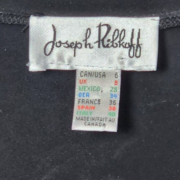 Joseph Ribkoff Size 6 Aztec Print Dress with Bolero Jacket | Black White Elegant - Picture 3 of 8